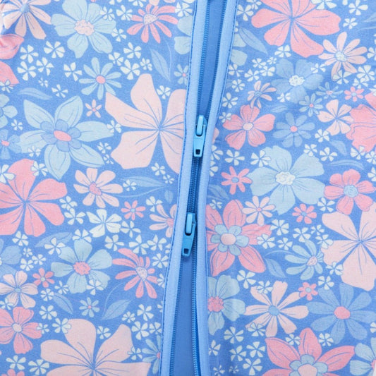 Blue Flowers Buttery Soft Jammies - Sleepy Skies Bamboo Co.