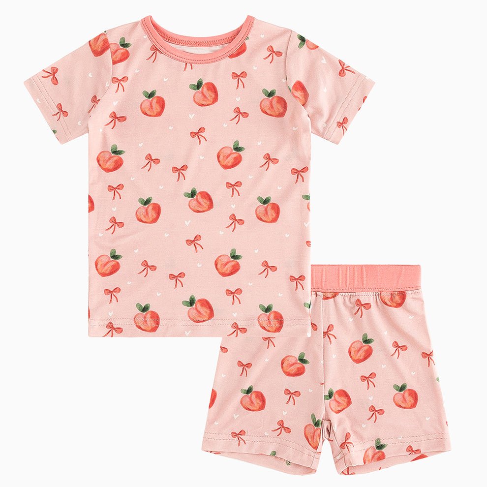 Just Peachy Buttery Soft Jammies - Sleepy Skies Bamboo Co.