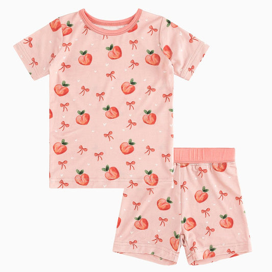 Just Peachy Buttery Soft Jammies - Sleepy Skies Bamboo Co.
